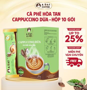 Cà Phê Hòa Tan Cappuccino Coconut A Đại - Cà Phê Thuần Việt, Đậm Hương Vị Nhiệt Đới